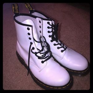 Authentic White Doc Martens Size 10 good condition